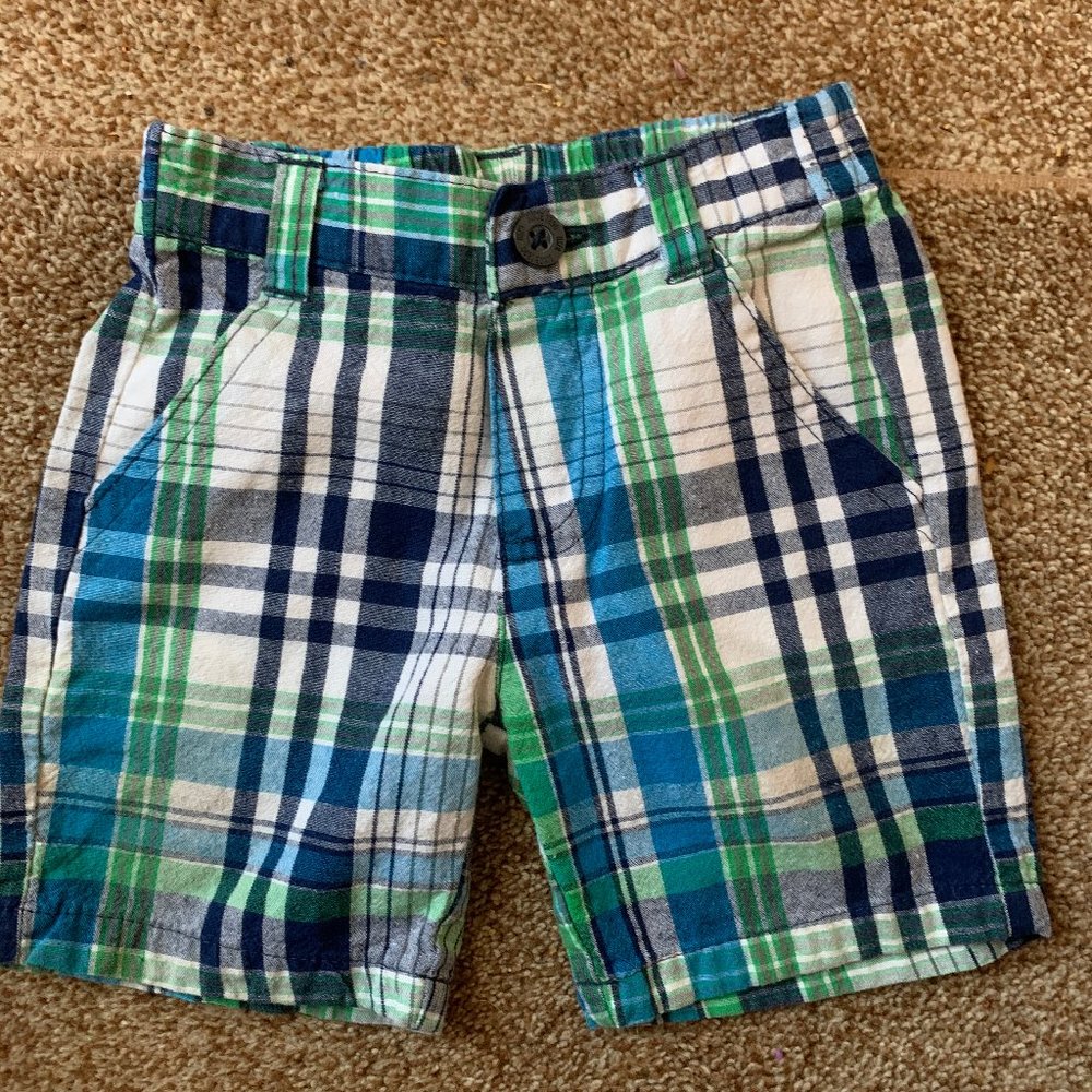 U.S. Polo Assn baby plaid shorts 12M